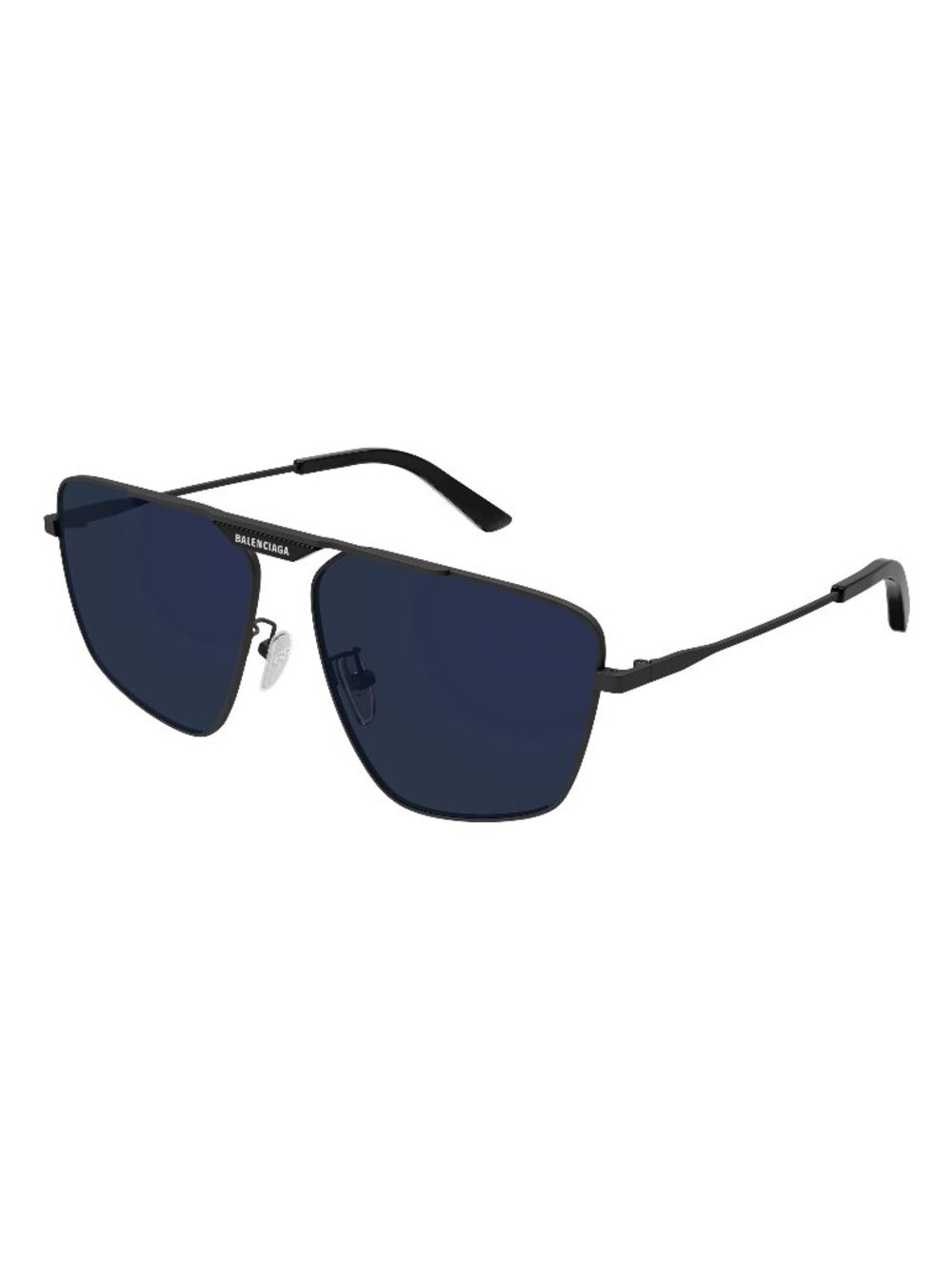 New Balenciaga Men's Sunglasses Grey Blue Lens Metal Frame BB0246SA 005 61